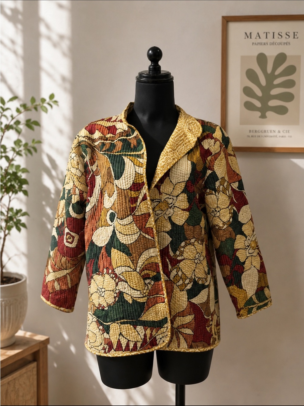 Alfred dunner Vintage-inspired floral quilted jacket